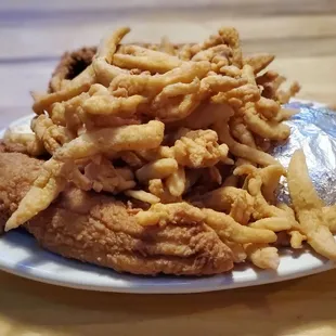 Flounder and clam strips combo - less than $10!  Can&apos;t beat the prices here!