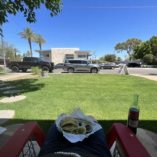 #1. Taco Trio w/ extra free taco Mexican Bottled Soda