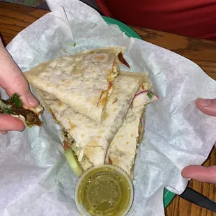 Shrimp quesadilla