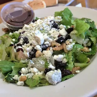 Bleu Cheese Harvest Salad - Fresh greens with Michigan cherries, crumbled bleu cheese, walnuts and house dressing