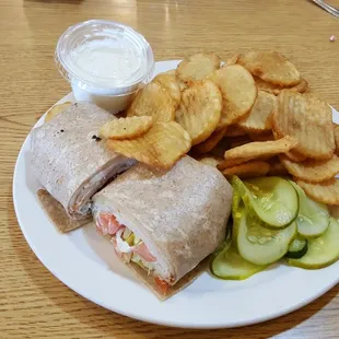 Turkey Rollup with Cottage Fries at Americus Coney and Diner