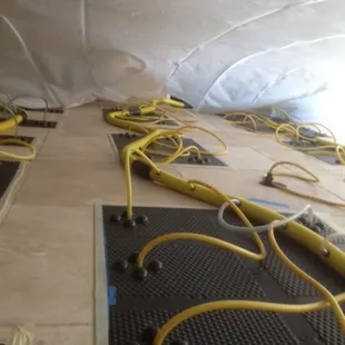 Tile had to be dried out with injecti-dry. We saved this customer over $10,000 in tiles