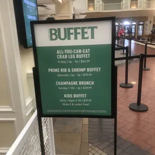 Buffet prices