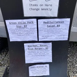 Weekly specials