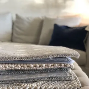 Borrow rug samples to see how they look in your space before you order.