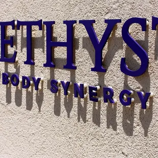 Amethyst Mind Body Synergy Wellness Center street sign