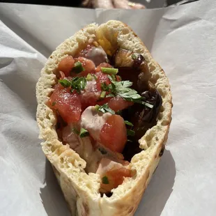 Sabich sandwich - yum!