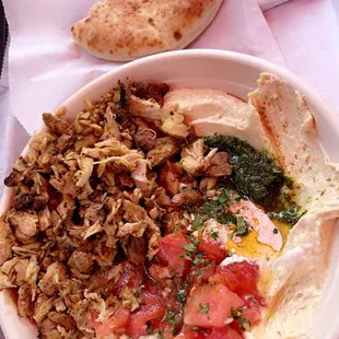 Chicken Shawarma Hummus Bowl