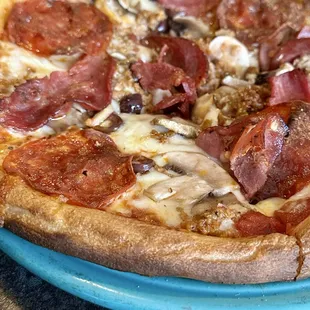 GF pizza--crust is delicious!
