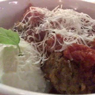Meatballs (3) in Marinara and Fresh Ricotta