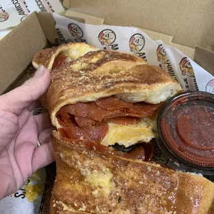 Pepperoni Bread is always stuffed fool of pepperoni!