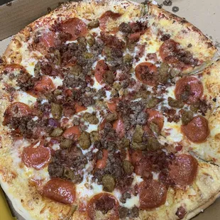 All Meat Round Pizza...