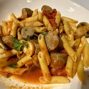 Sausage, peppers, mushroom and pasta  2/2025