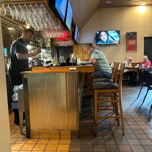 Bar area and Paulo our waiter