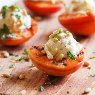 Grilled Apricot w/ Herb Ricotta