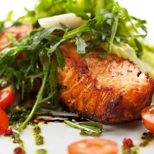 Grilled Salmon Romesco