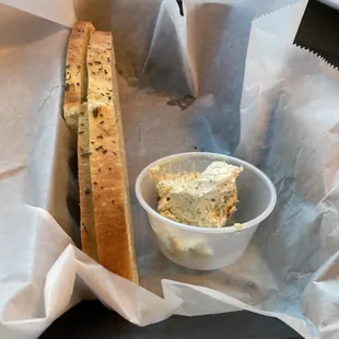 Focaccia Bread with Garlic Pesto Butter came with Salad 9/3/21