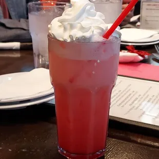 Strawberry Italian Soda.