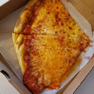 Two slices of cheese pizza September 2022