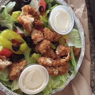 Crispy chicken salad