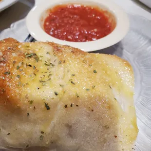 Bread and marinara dip