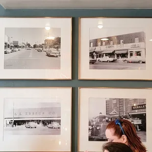 Artwork on the wall of dining room