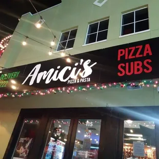 the front of the restaurant