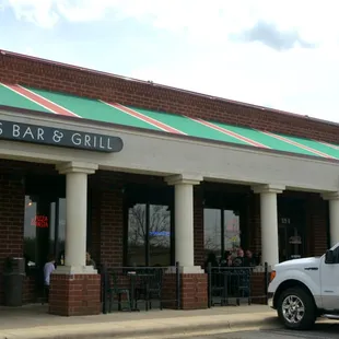 a truck parked outside