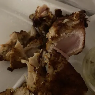 Milanesa plate undercooked