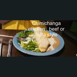 Chimichanga lunch