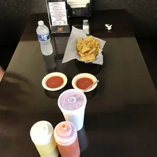 Salsa and 2 sauces