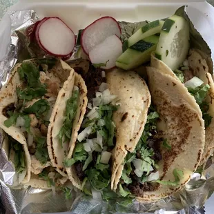 Tacos chicken , beef, steak  Homemade tortillas