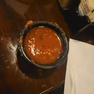 a bowl of tomato soup
