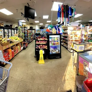 A view of the grocery store from the front door