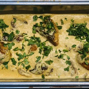 Pechuga le pollo la crema