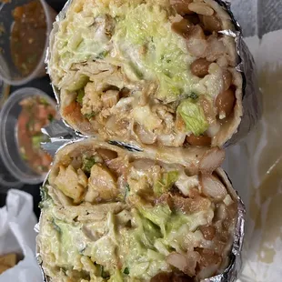 Grilled chicken jumbo burrito