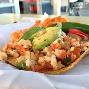 Ceviche tostada