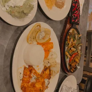 a variety of mexican food