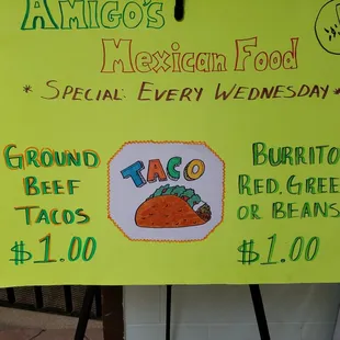 a sign for mexican food