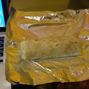 Plain breakfast burrito