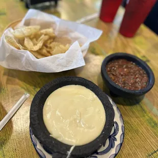 Queso Dip and Salsa