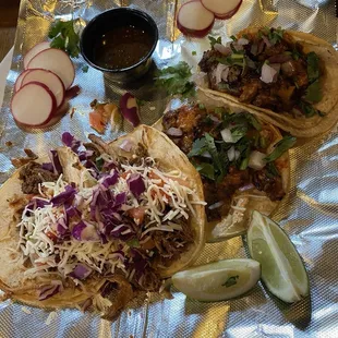 Street tacos. Al pastor and brisket.