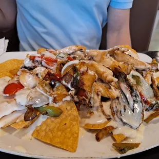 a plate of nachos
