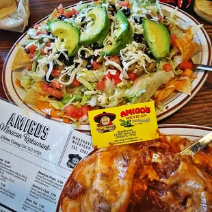 a plate of mexican food