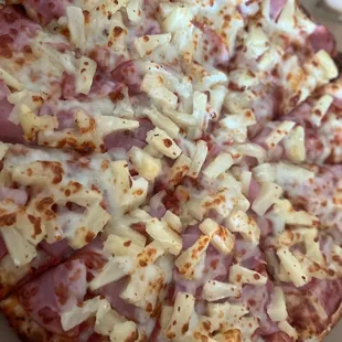 Ham and Hawaiian Pineapple Pizza