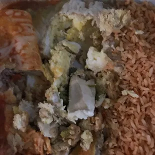 Here's my cheese inside my chili Chile Relleno