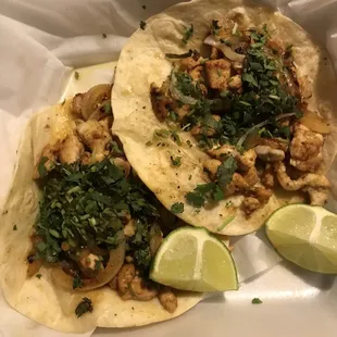 Chicken tacos loaded