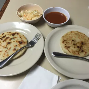Hot, fresh off the griddle, pupusas!