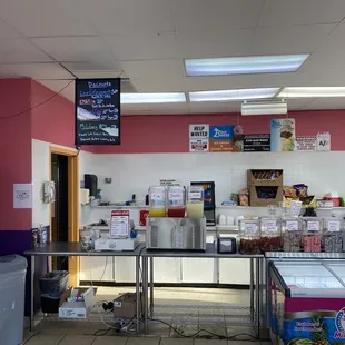 the inside of the store