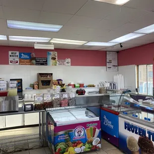 the inside of the store